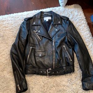 Black leather jacket